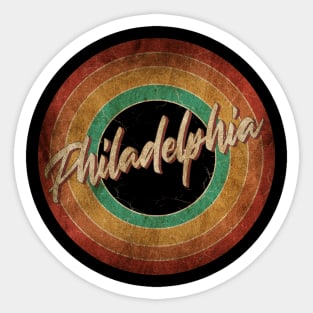 Philadelphia Vintage Circle Art Sticker